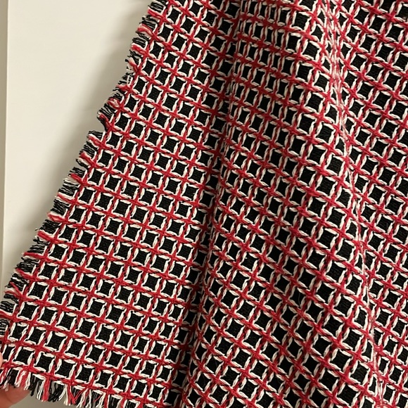 Red and Black Checked Scarf 2 Ways - Picture 2 of 3